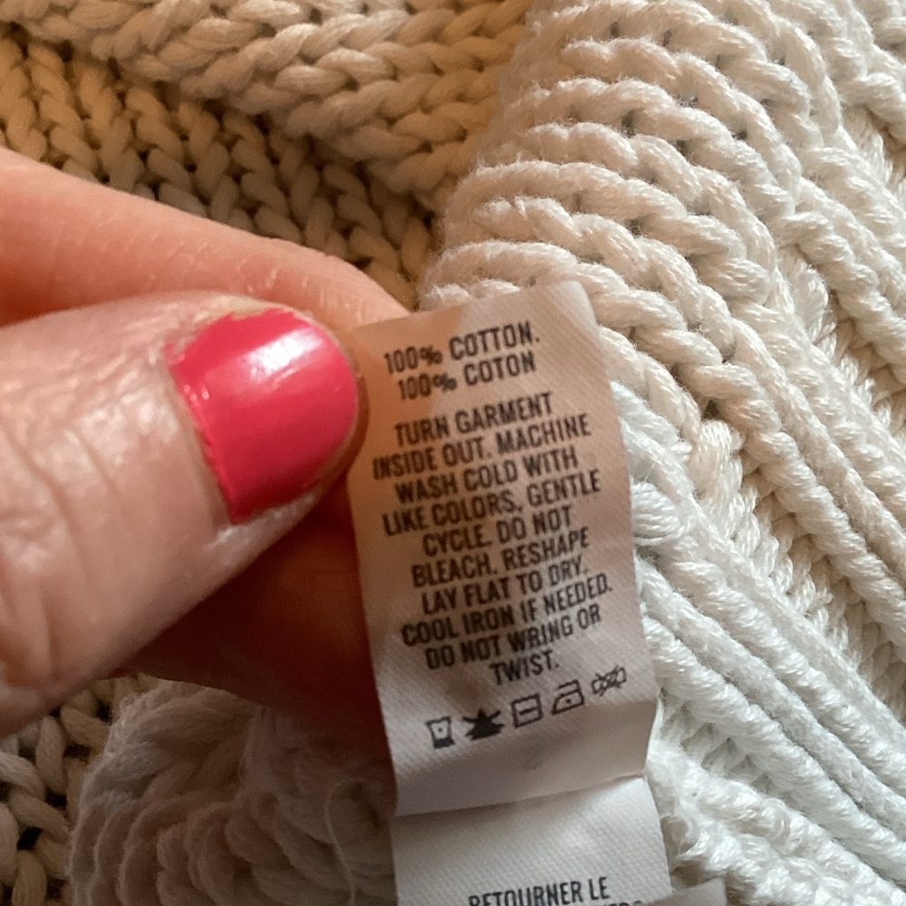 Aerie Cream Open-Front Chunky Knit Sweater Size Small - Picture 7 of 7